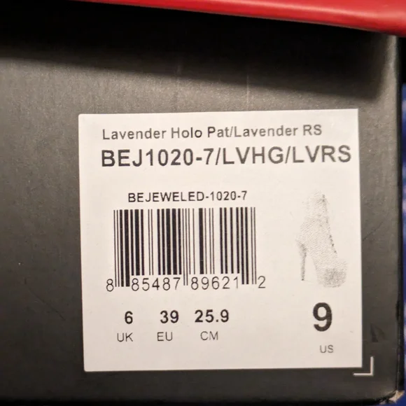 Iridescent Purple Lilac Lavender Platform Heel Boots - Picture 11 of 11